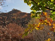 23 Vista verso la croce di vetta del Monte Gioco tra i colori dell'autunno
